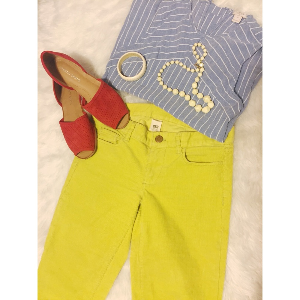 J. Crew citrine corduroys 🍋